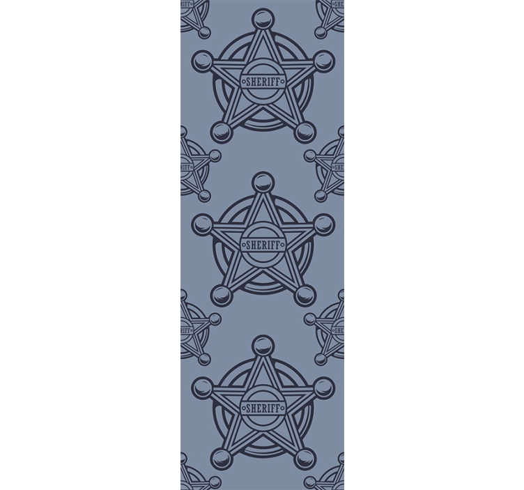Papel tapiz personalizable patrones de estrellas de sheriff - TenVinilo