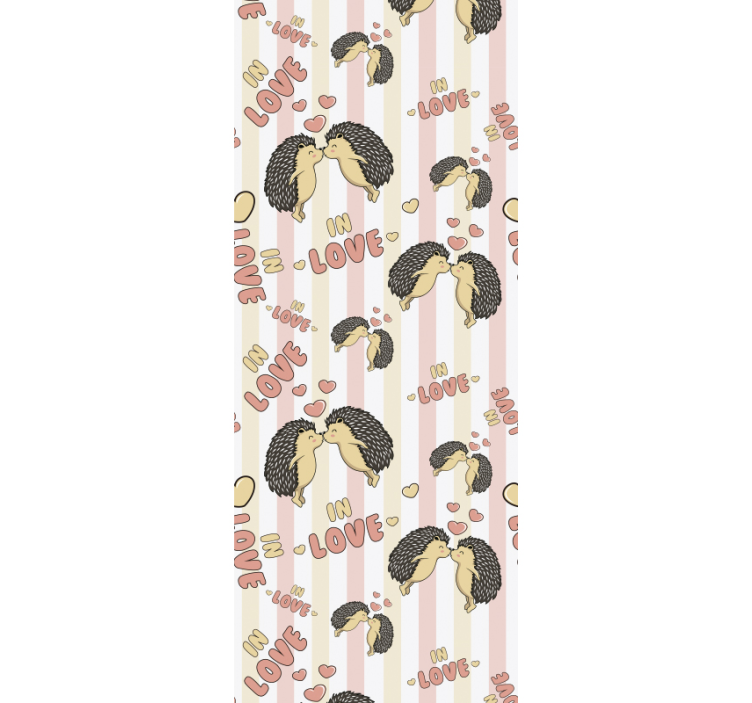 Papel pintado infantil puercoespín enamorado - TenVinilo