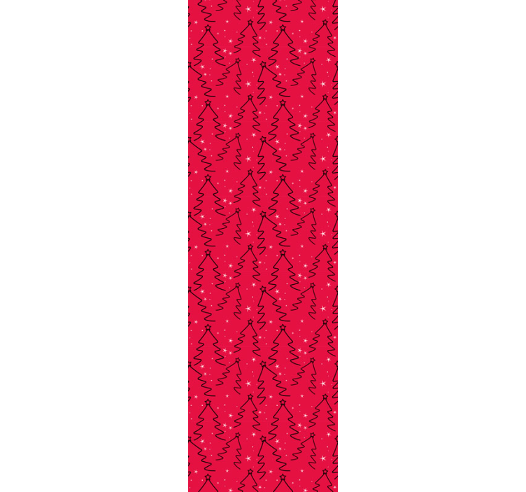 Papel pintado rayas de árboles de navidad - TenVinilo