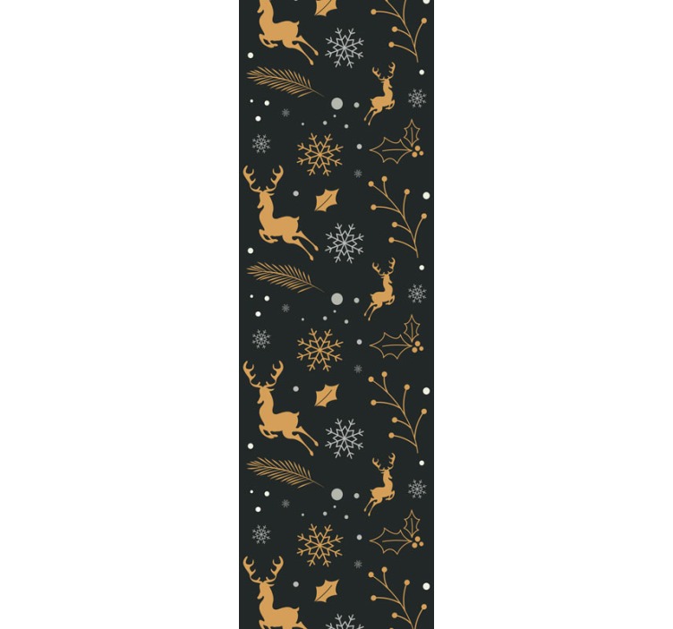 Papel tapiz navidad motivo de reno dorado - TenVinilo