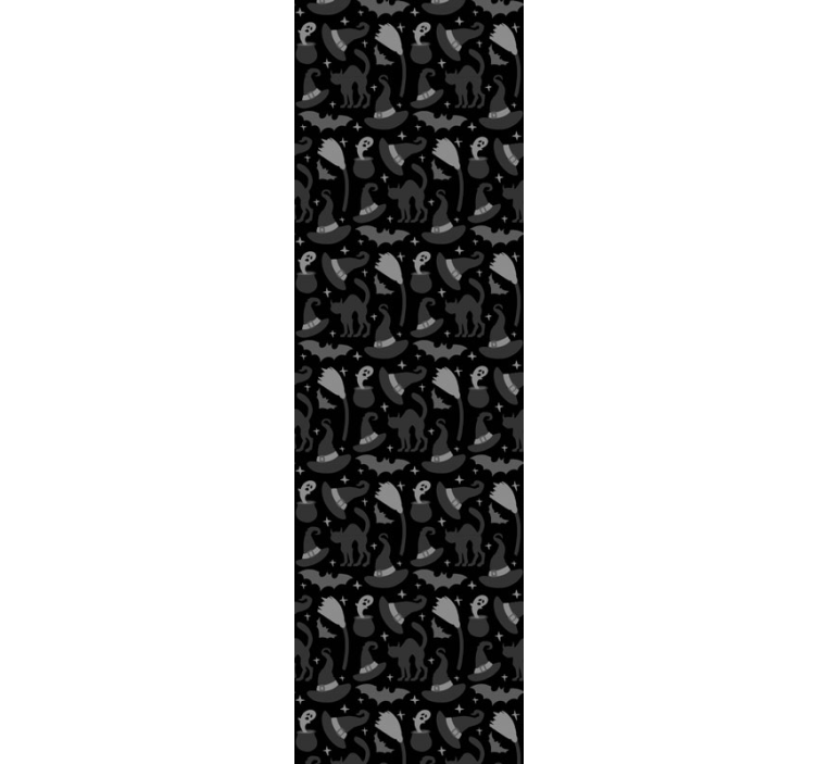 Papel pintado negro sombreros Halloween - TenVinilo