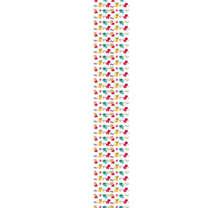 Papel tapiz gatos patrón original coloreado - TenVinilo