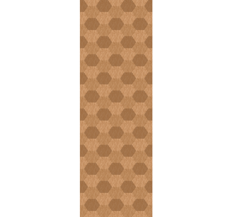 Papel pintado imitación madera Textura de madera hexagonal - TenVinilo