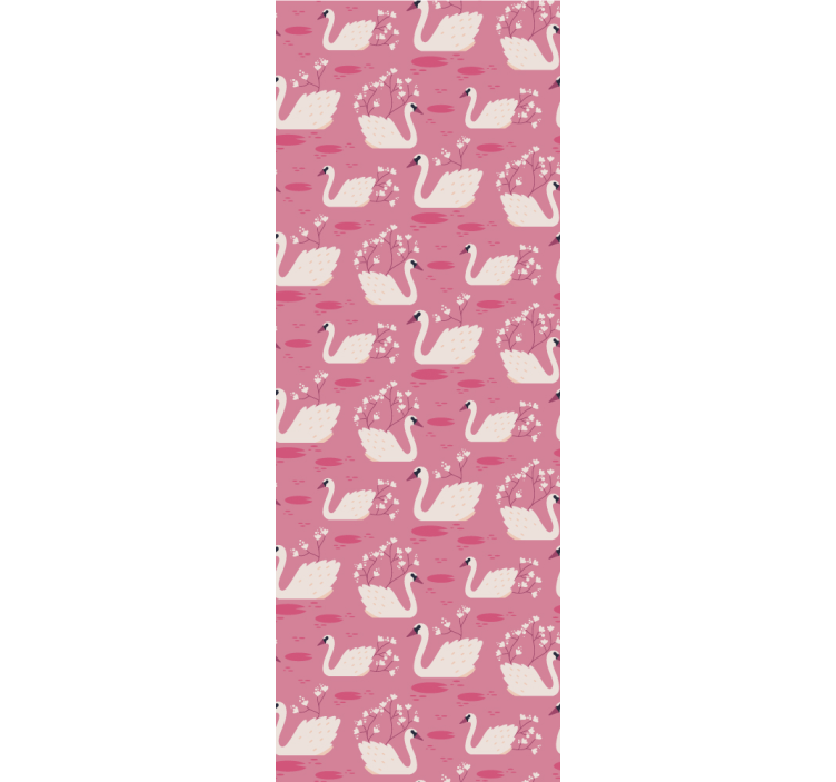 Papel tapiz animales encantador diseño de cisne - TenVinilo