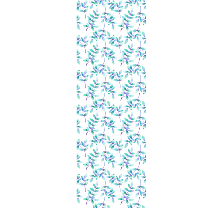 Papel tapiz hojas diseño verde botánico - TenVinilo