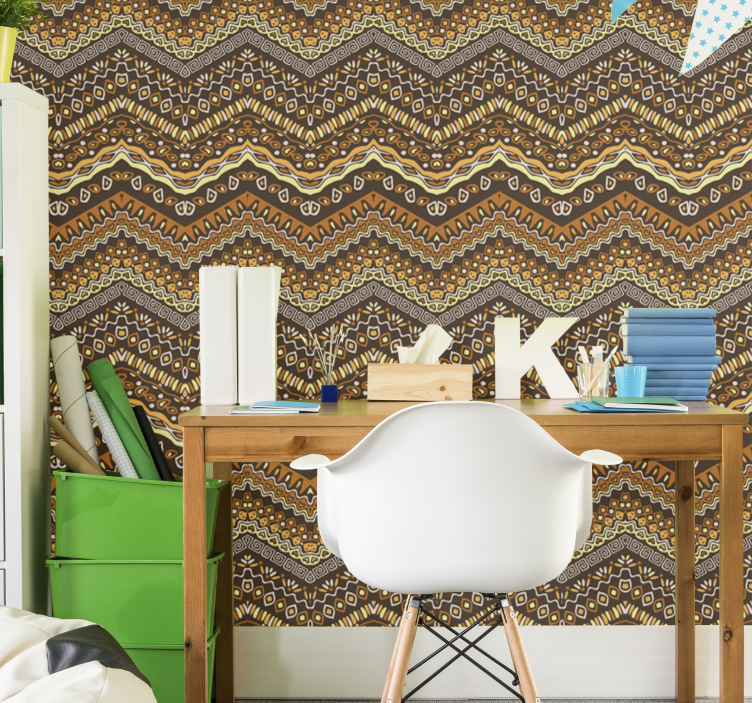 Papel tapiz arte patrón ornamental - TenVinilo