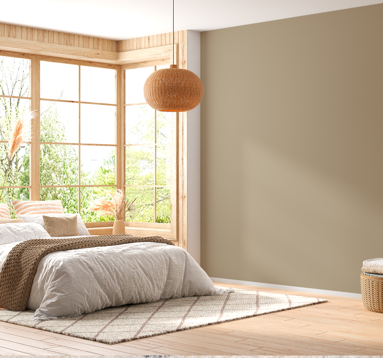 Papel pintado beige monocolor - TenVinilo