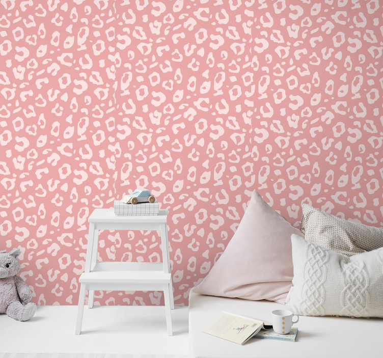 Papel tapiz leopardos patrón animal abstracto - TenVinilo