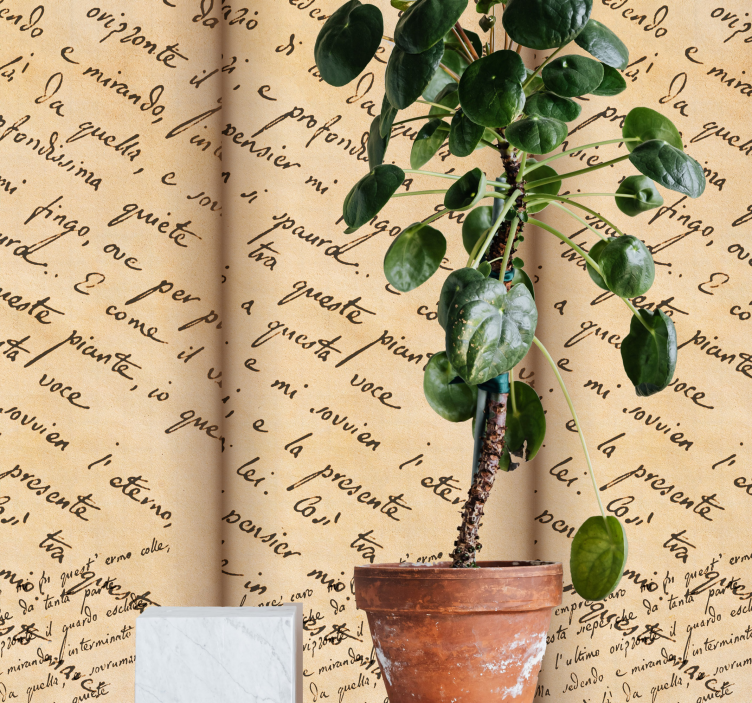 Papel tapiz letras motivo de escritura cursiva - TenVinilo