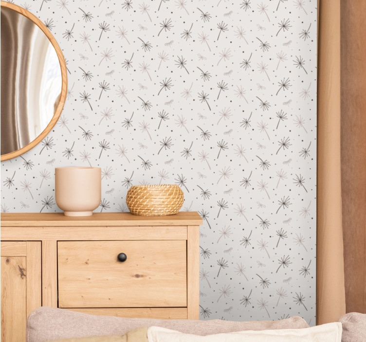 Papel pintado naturaleza Hierba fina de estilo escandinavo - TenVinilo