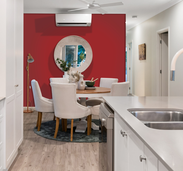 Papel pintado rojo Rojo - TenVinilo