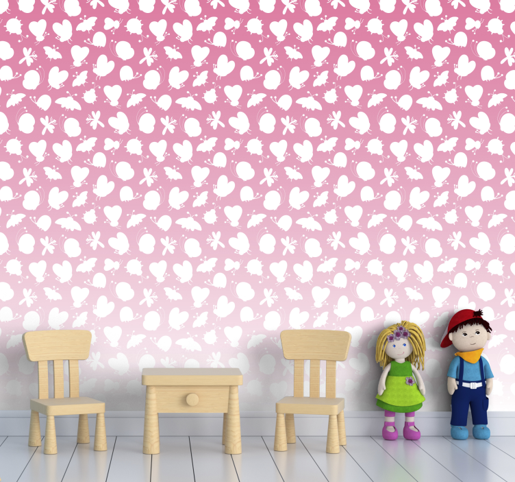 Papel pintado mariposas tonos degradados - TenVinilo