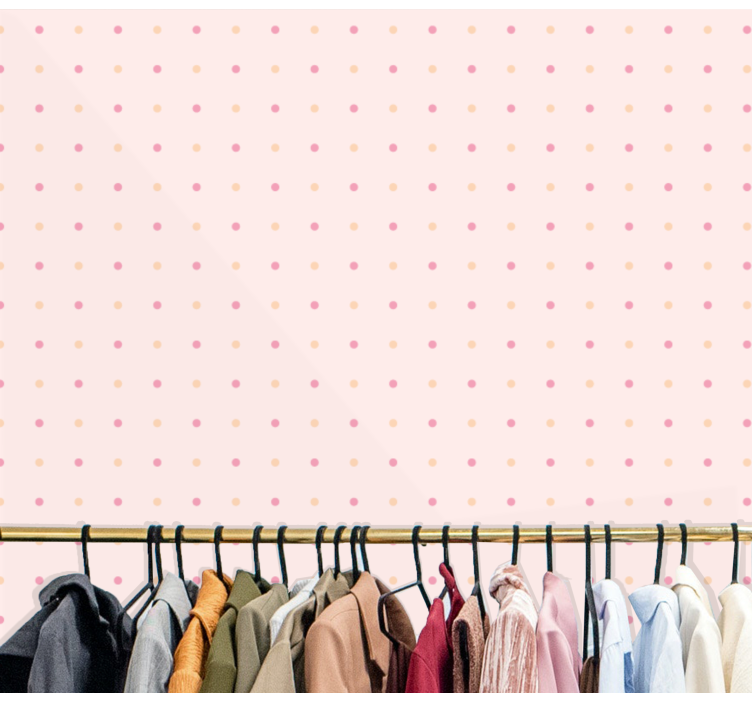 Papel pintado dormitorio Puntos rosa - TenVinilo