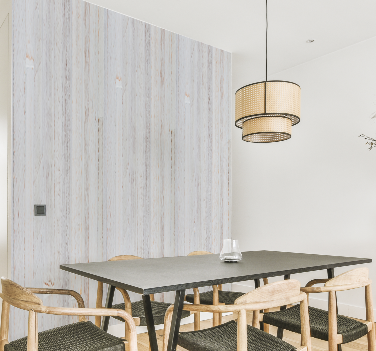 Papel pintado imitación madera Patrón de madera elegante gris - TenVinilo