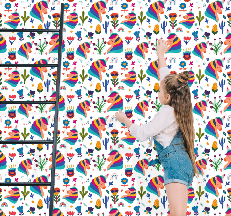 Papel tapiz animales motivo floral tucán - TenVinilo