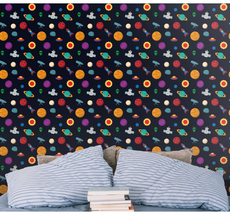 Papel tapiz estrellas escena de aventura cósmica - TenVinilo