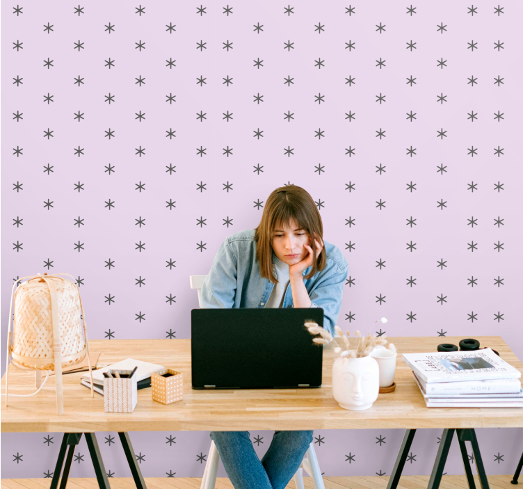 Papel tapiz estrellas pared de acento estrellada - TenVinilo