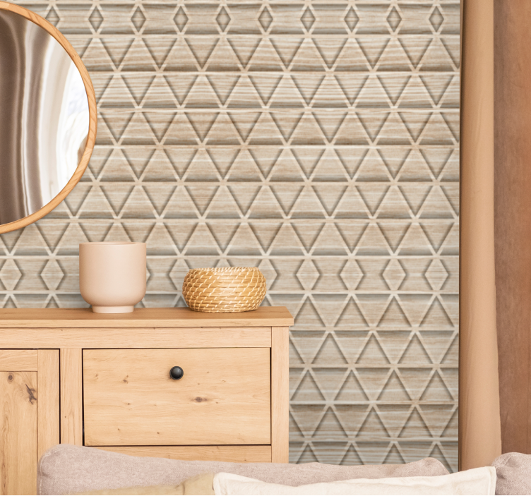 Papel tapiz triángulos capas de textura 3d - TenVinilo