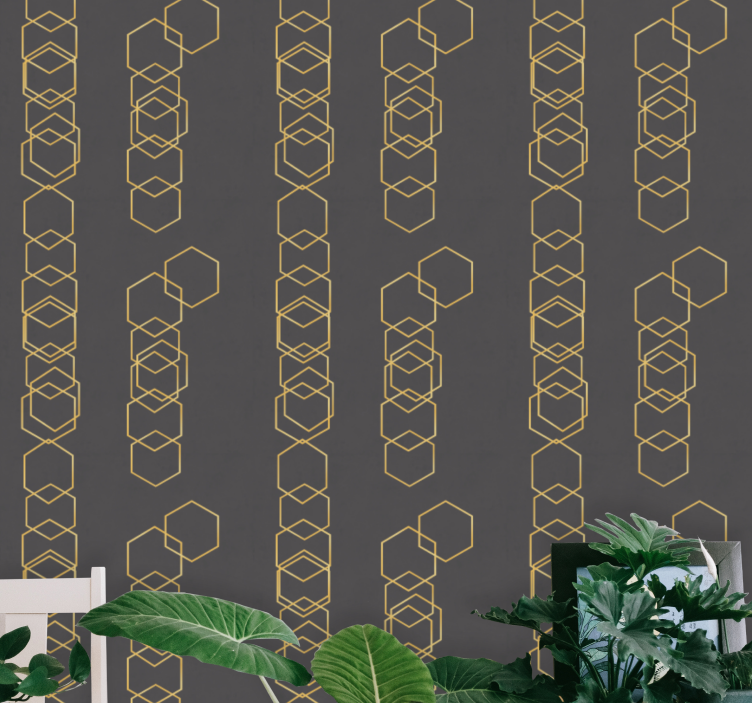 Papel tapiz geométrico diseño lineal geométrico - TenVinilo