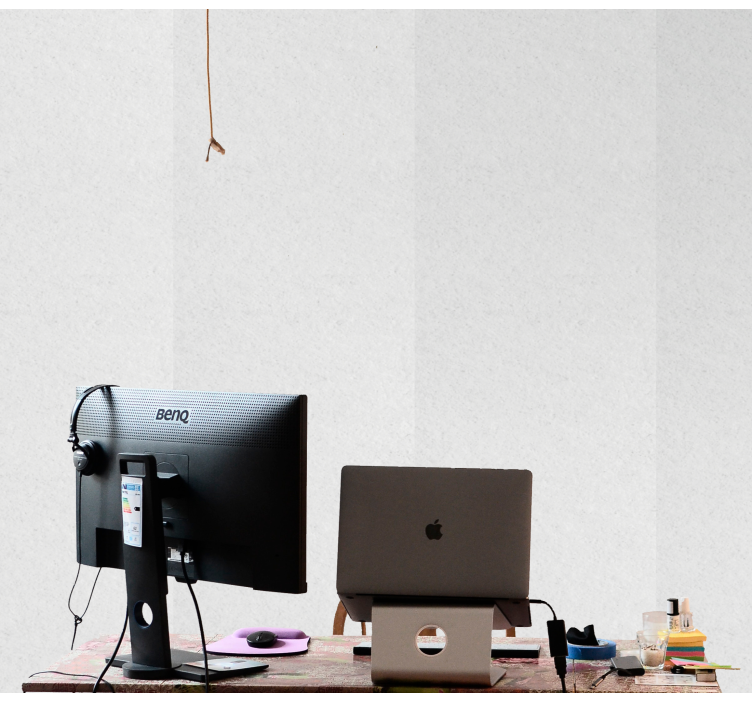 Papel tapiz ladrillos espacio de trabajo minimalista - TenVinilo