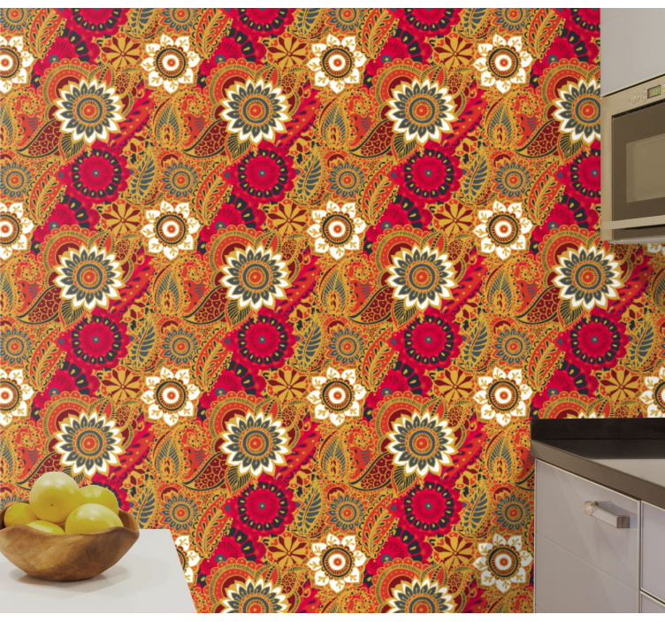 Papel tapiz ornamental mandala inspirado - TenVinilo