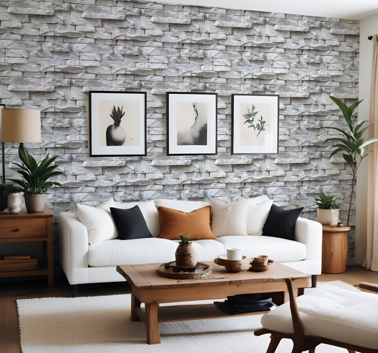 Papel tapiz piedra patrón elegante - TenVinilo